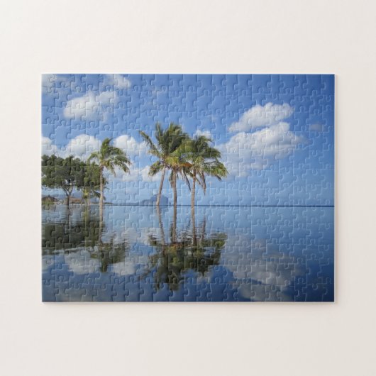Palmen auf Mauritius. Puzzle (Horizontal)