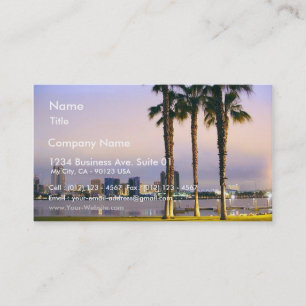 Palmen auf Piers Visitenkarte