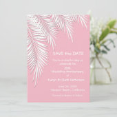 Palmen auf Rosa SPEICHERN DIE DATENKARTEN (Stehend Vorderseite)