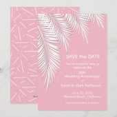 Palmen auf Rosa SPEICHERN DIE DATENKARTEN (Vorne/Hinten)