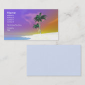 Palmen auf Weiß Visitenkarte (Vorne/Hinten)
