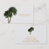 Palmen auf weißen eleganten Visitenkarten Visitenkarte (Vorne/Hinten)