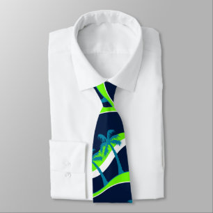Palmen auf Wellen Krawatte