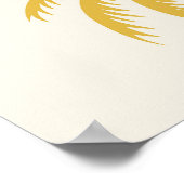 Palmen aus Gold: Tropisches Textil. Poster (Ecke)