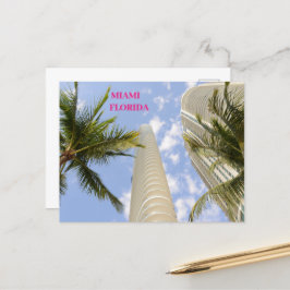Palmen aus weißen Gebäude Miami Florida - Reise Postkarte