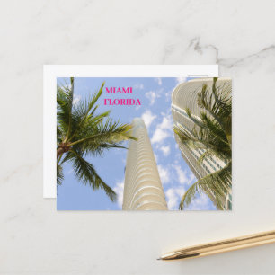 Palmen aus weißen Gebäude Miami Florida - Reise Postkarte
