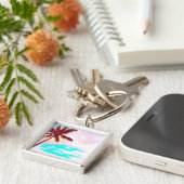 Palmen Bäume tropisches Inselleben Schlüsselanhänger (Seite)