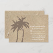 Palmen & Beach Sand UAWG RSVP Karte (Vorne/Hinten)