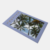 Palmen BEGRÜSSEN Kruste. Fußmatte (Schrägansicht)