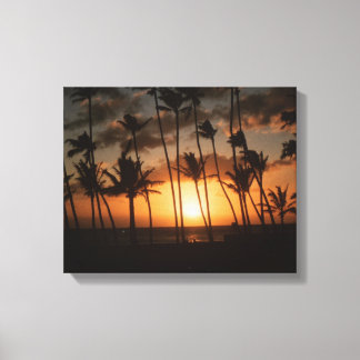 Palmen bei Sonnenuntergang Leinwanddruck