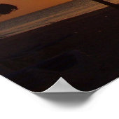 Palmen bei Sonnenuntergang Poster (Ecke)
