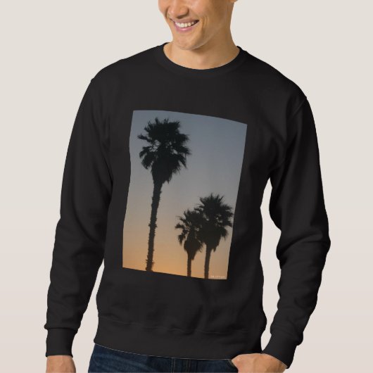 Palmen bei Sonnenuntergang Sweatshirt (Vorderseite)