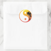 Palmen bei Sunset Yin Yang Sticker (Tasche)
