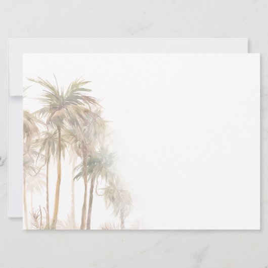 Palmen bewegen Zuhause Wir haben Wasserfarbe versc (Rückseite)