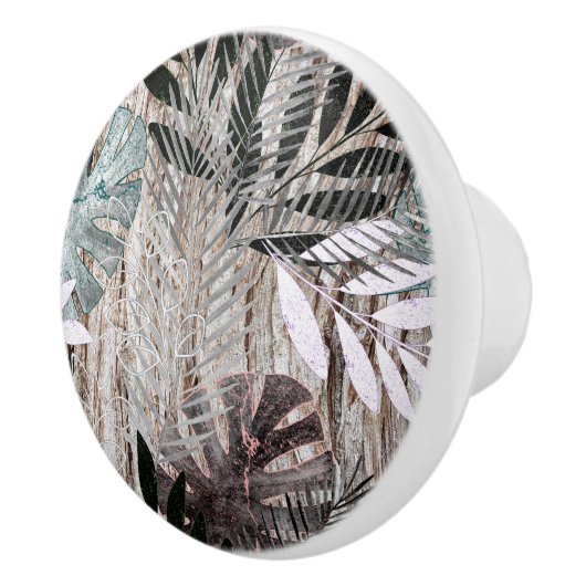 Palmen, Blätter, tropisch, botanisch Keramikknauf (Rechts)