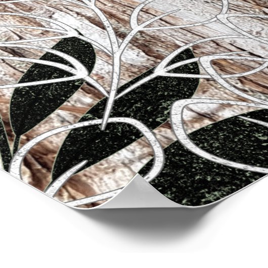 Palmen, Blätter, tropisch, botanisch Poster (Ecke)