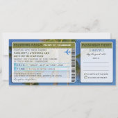 Palmen Boarding Pass Hochzeit Eintrittskarte & uAw Einladung (Vorderseite)