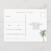 Palmen Boho Beach Hochzeit uAwg Postkarte (Rückseite)
