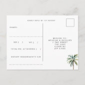 Palmen Boho Beach Hochzeit uAwg Postkarte (Rückseite)