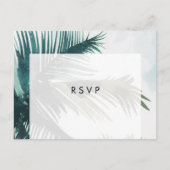 Palmen Boho Beach Hochzeit uAwg Postkarte (Vorderseite)