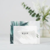 Palmen Boho Beach Hochzeit uAwg Postkarte (Stehend Vorderseite)