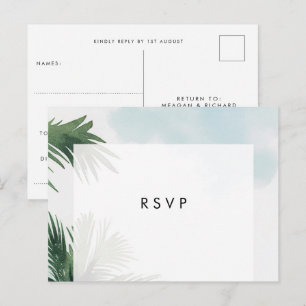 Palmen Boho Beach Hochzeit uAwg Postkarte