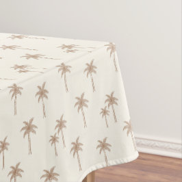 Palmen Boho Küsten-Farmhaus Beige und Tan Tischdecke