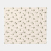 Palmen Boho Küsten-Farmhaus Boheme Fleecedecke (Vorderseite (Horizontal))