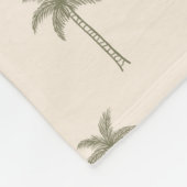 Palmen Boho Küsten-Farmhaus Boheme Fleecedecke (Ecke)
