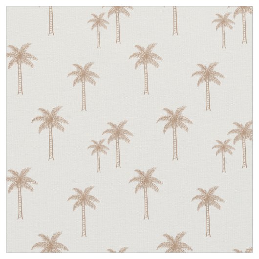 Palmen Boho Küsten Tropical Sommer Neutral Stoff (Nahaufnahme)