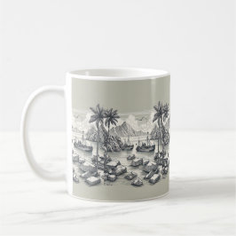 Palmen Boote Strandkaffee Tasse Tasse