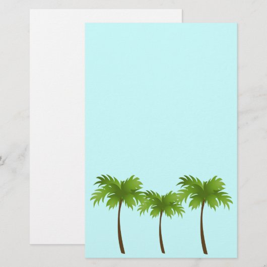 Palmen Briefpapier (Vorne/Hinten)