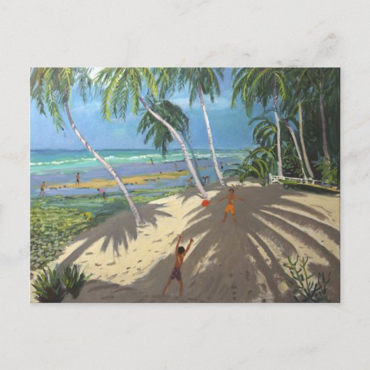 Palmen Clovelly Beach Barbados 2013 Postkarte (Vorderseite)