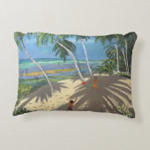 Palmen Clovelly Beach Barbados 2013 Zierkissen (Rückseite)