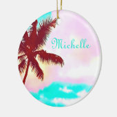 Palmen der Insel Keramik Ornament (Links)