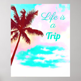 Palmen der Insel Poster