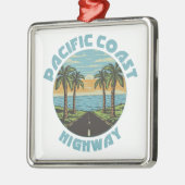 Palmen der Pazifikküste Ornament Aus Metall (Links)