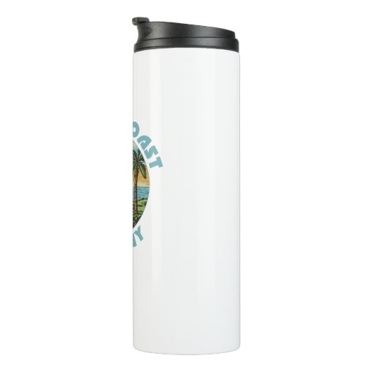 Palmen der Pazifikküste Thermosbecher (Nach rechts gedreht)