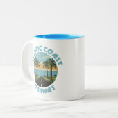 Palmen der Pazifikküste Zweifarbige Tasse (Vorderseite Links)