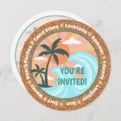 Palmen der tropischen Hawaiianischen Insel auf Imi Einladung (Vorne/Hinten)