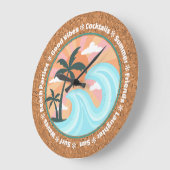 Palmen der tropischen Hawaiianischen Insel auf Imi Große Wanduhr (Winkel)