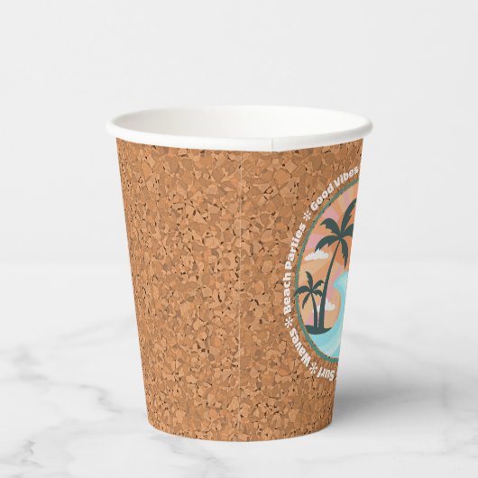 Palmen der tropischen Hawaiianischen Insel auf Imi Pappbecher (Rechts)