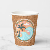 Palmen der tropischen Hawaiianischen Insel auf Imi Pappbecher (Vorderseite)