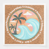 Palmen der tropischen Hawaiianischen Insel auf Imi Serviette (Vorderseite)