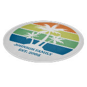 Palmen des Custom Tropical Island House Schneidebrett (Ecke)