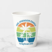 Palmen des tropischen Party Pappbecher (Rückseite)