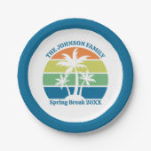 Palmen des tropischen Party Pappteller (Vorderseite)