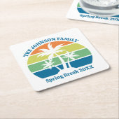 Palmen des tropischen Party Rechteckiger Pappuntersetzer (angewinkelt)