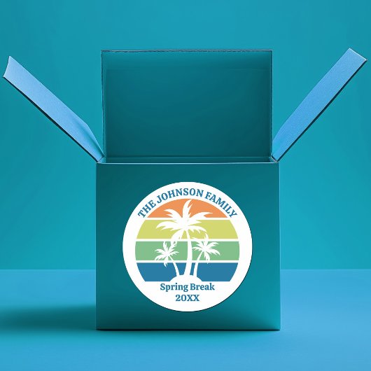 Palmen des tropischen Party Runder Aufkleber