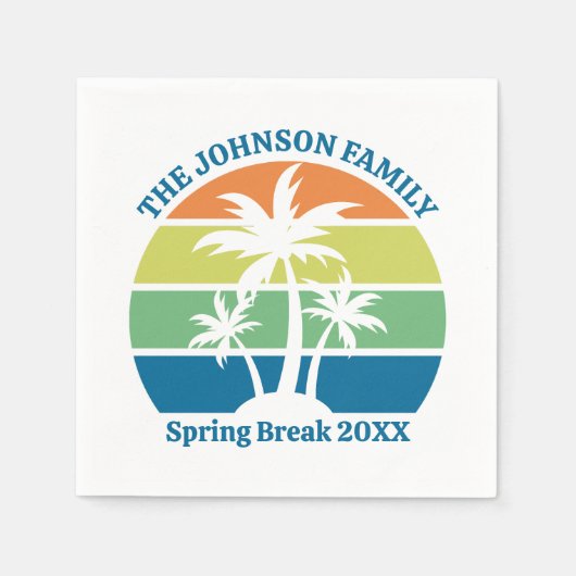 Palmen des tropischen Party Serviette (Vorderseite)